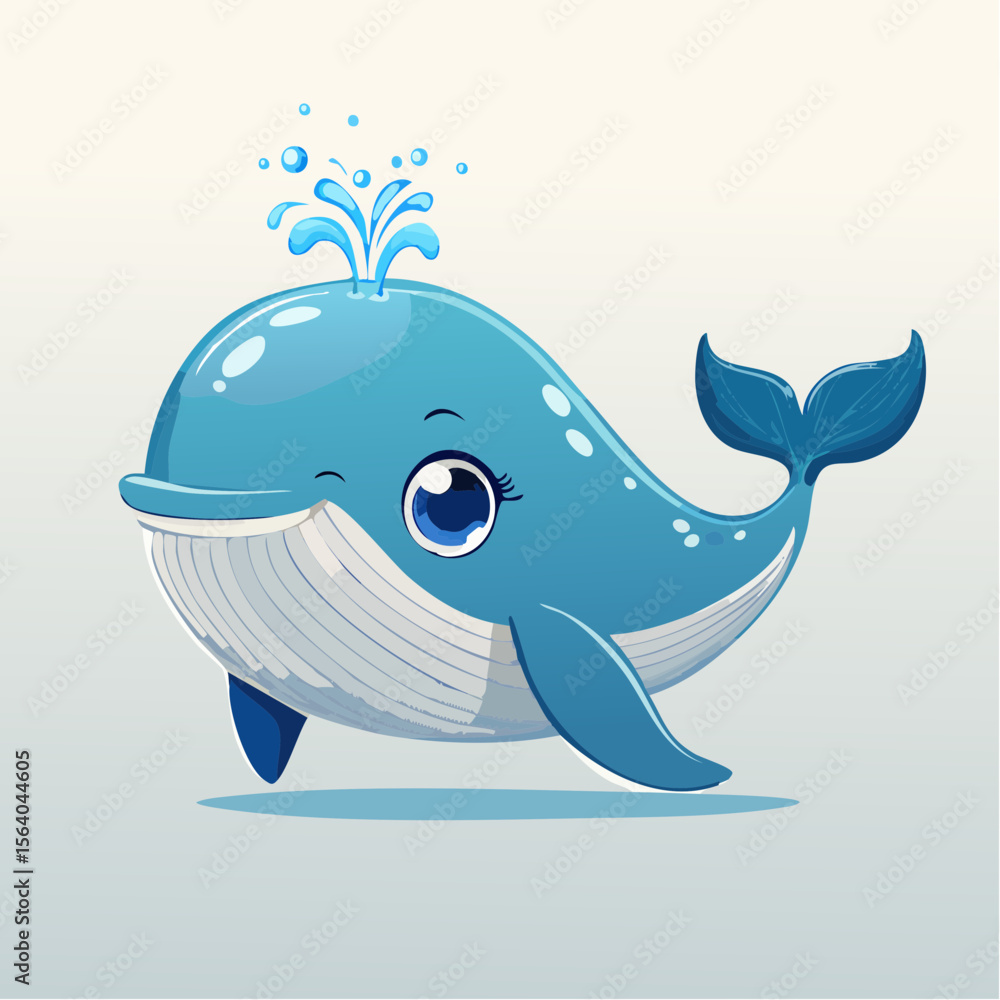 Naklejka premium 目の可愛い鯨