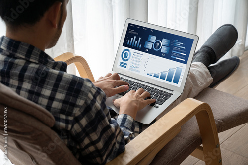 Wallpaper Mural Business data dashboard provide business intelligence analytic for marketing strategy planning snugly with big data set to analyze customer demands and foreseeing business future Torontodigital.ca