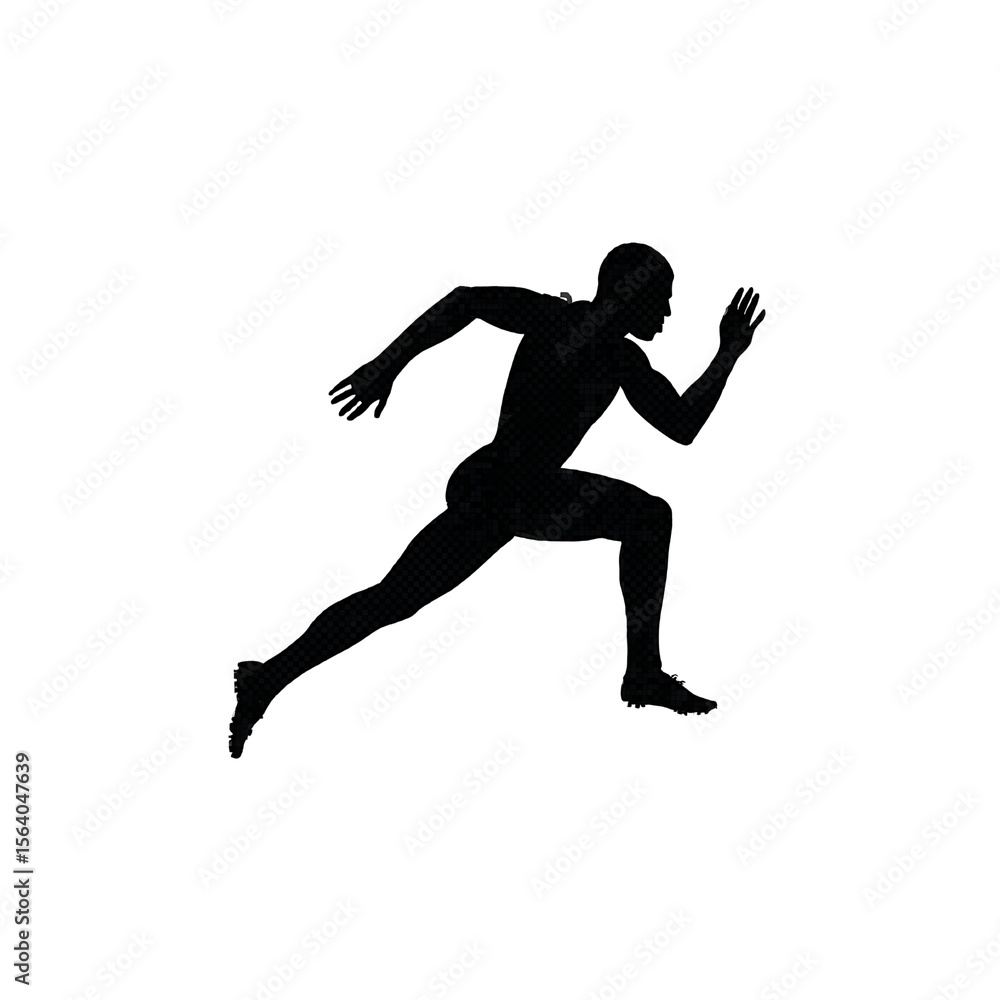 silhouette of a man running silhouette of a man running