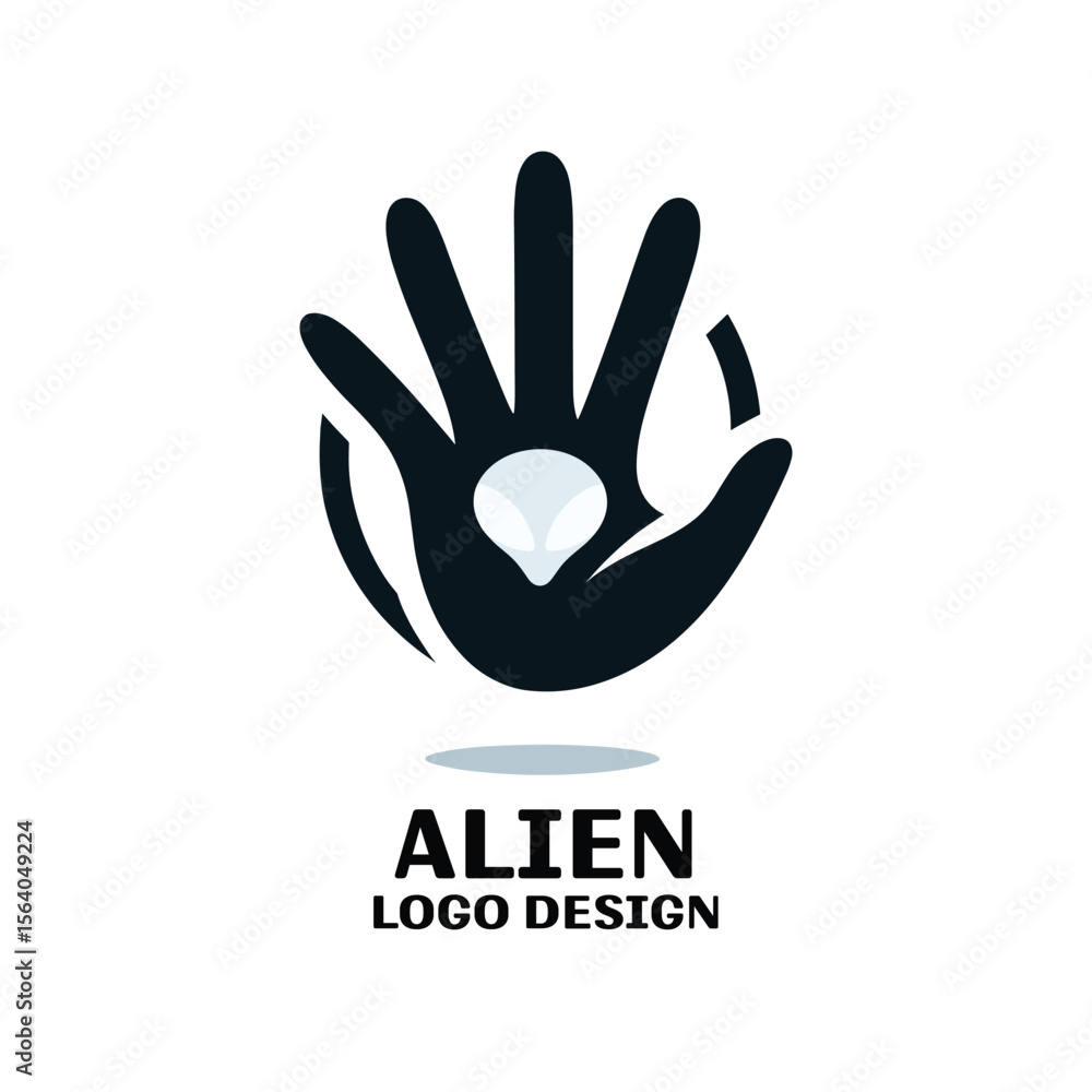 Obraz premium Alien Vector Logo Design