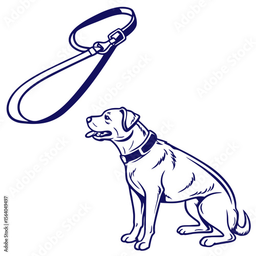 Pet Leash  icon celebrating pets with fun, colorful, and loveable graphic