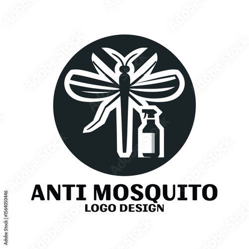 Anti Mosquito Vector Logo Design