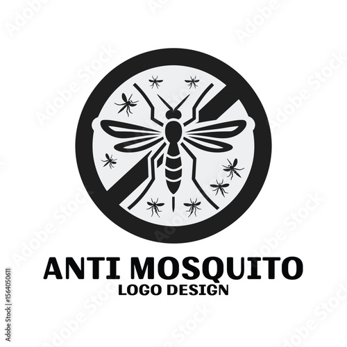 Anti Mosquito Vector Logo Design
