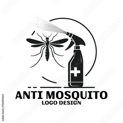 Anti Mosquito Vector Logo Design