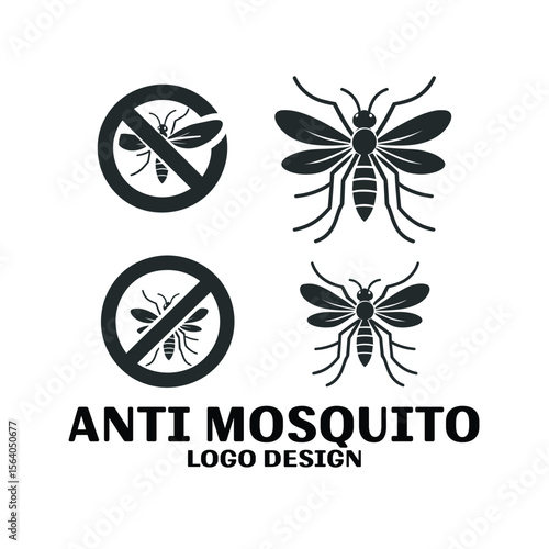 Anti Mosquito Vector Logo Design