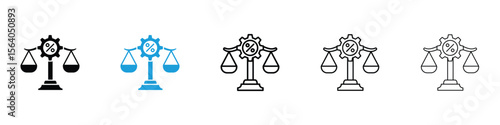 Economies of scale icon in Editable stroke and solid flat vector pack