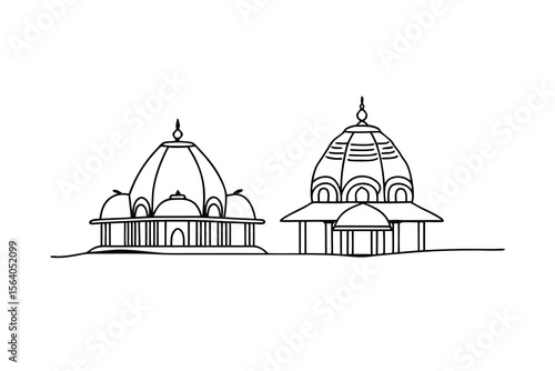 Indian temple domes architectural sketch architecture
