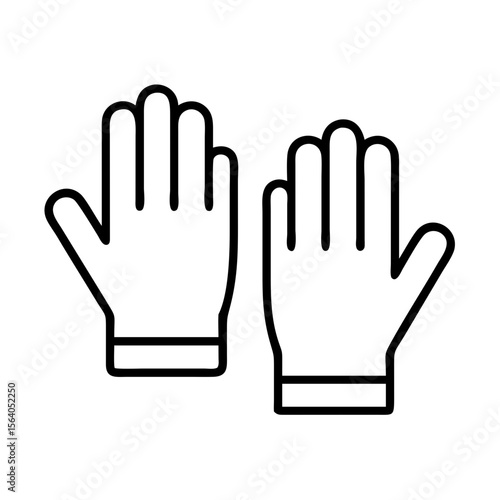 Isolated pair of protective gloves vector icon illustration for safety and hygiene needs on transparent background