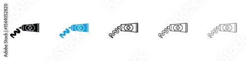 Ointment icon in Editable stroke and solid flat vector pack