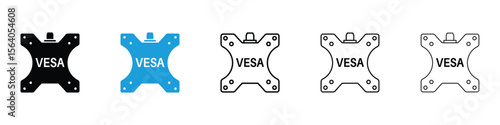 Vesa icon in Editable stroke and solid flat vector pack