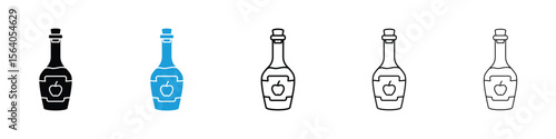 Vinegar icon in Editable stroke and solid flat vector pack