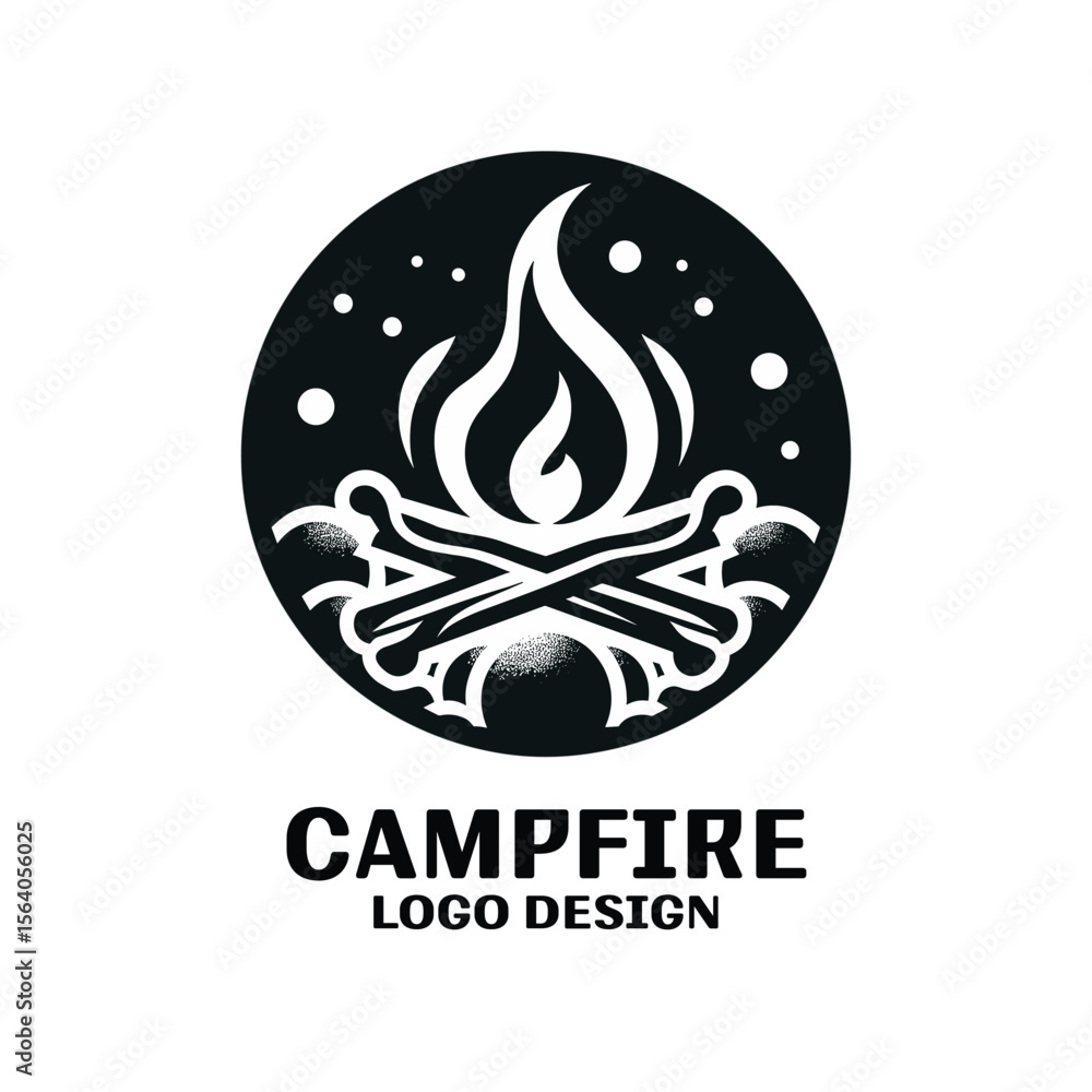 Naklejka premium CampFire Vector Logo Design