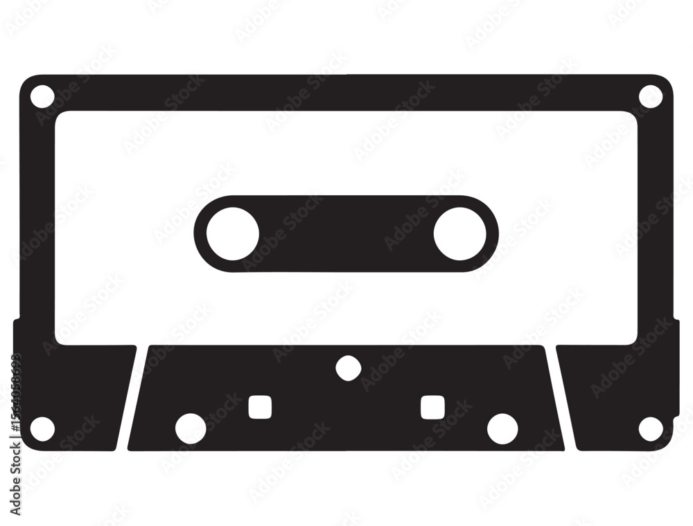 Obraz premium CASSETTE SILHOUETTE
