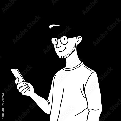 A man standing with having phone in mobile 