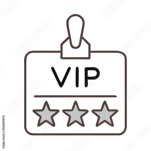 Exclusive Access Badge Featuring VIP Label and Limited Symbols for Events