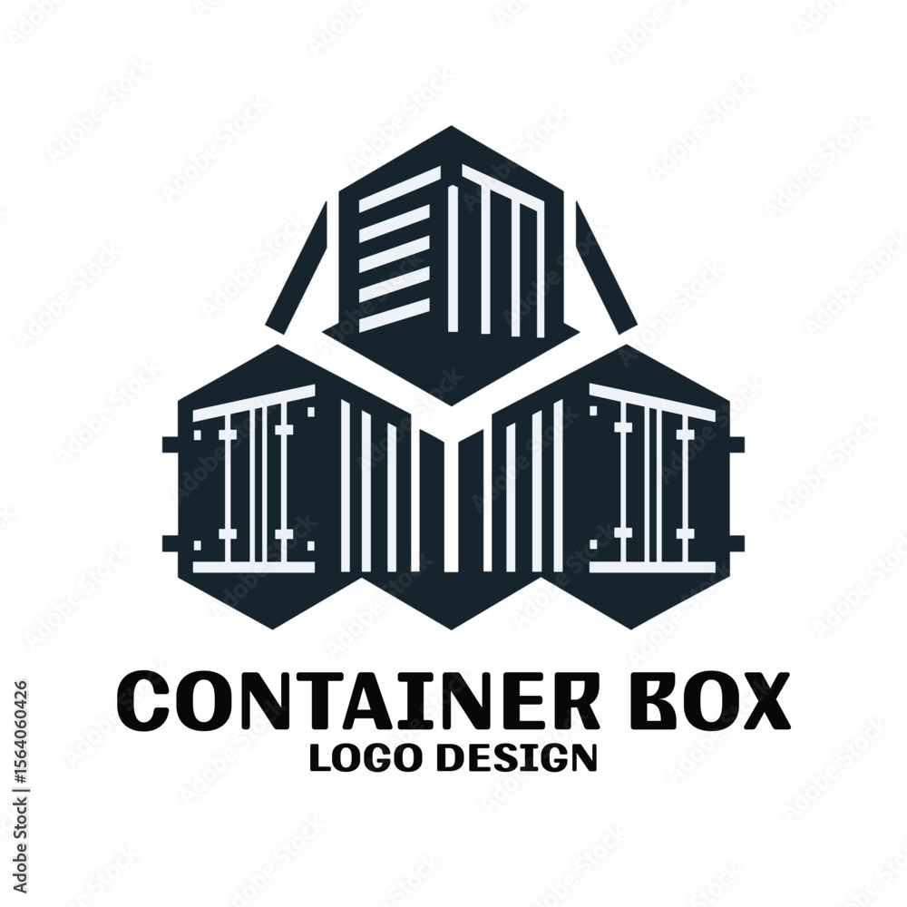 Fototapeta premium Container Box Vector Logo Design