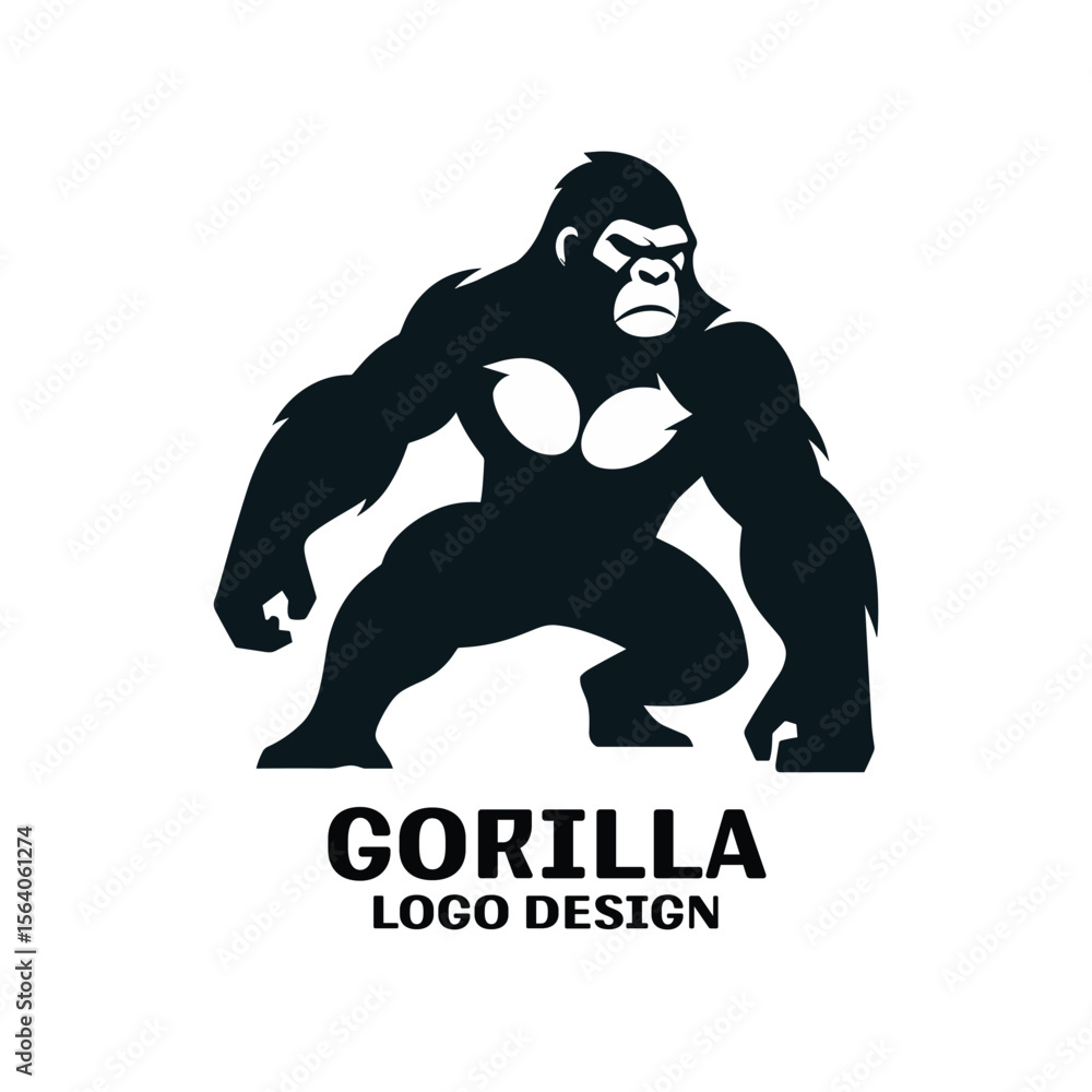 Obraz premium Gorilla Vector Logo Design
