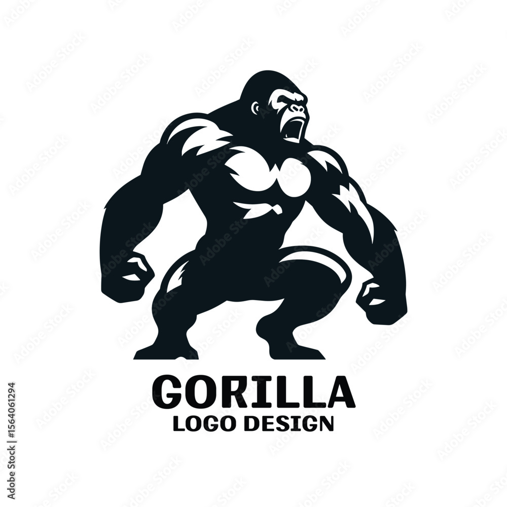 Fototapeta premium Gorilla Vector Logo Design
