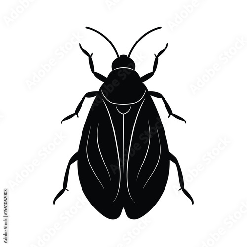 spittlebug insect silhouette vector