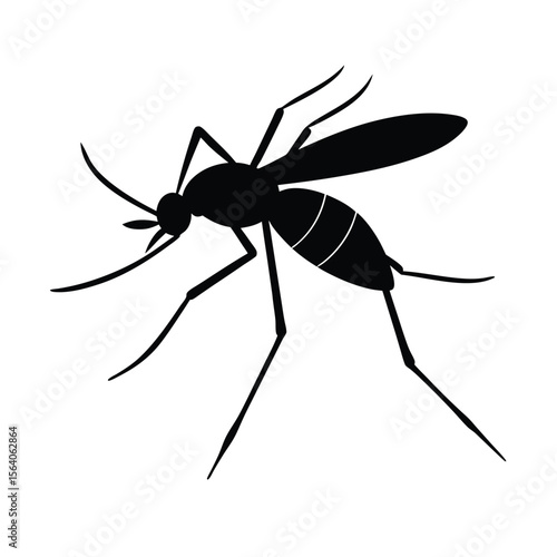 mosquito silhouette vector illustration
