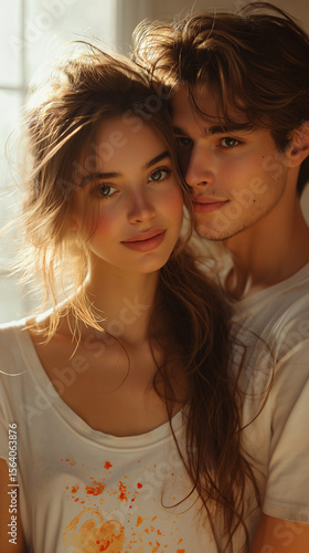 Cute young Couple in passionate romantic mood