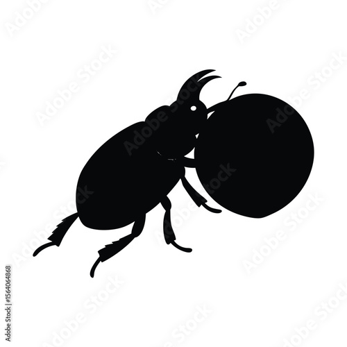 dung beetle silhouette