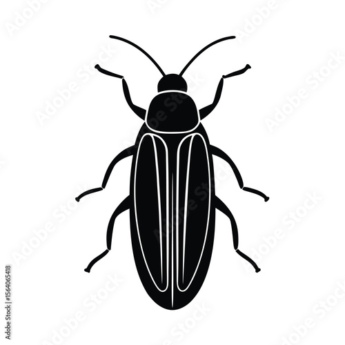  click beetle silhouette vector