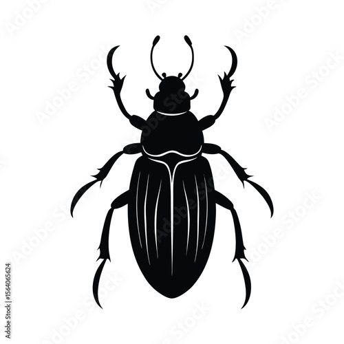 carrion beetle silhouette vector