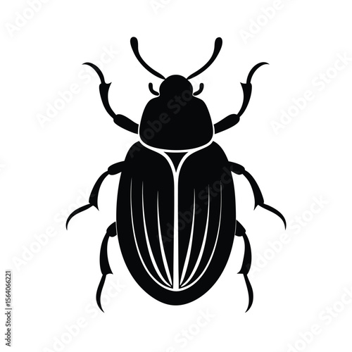 vector illustration of a beetle silhouette