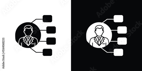 Affiliate marketing icon silhouette vector in black colors. flat symbol logo design style