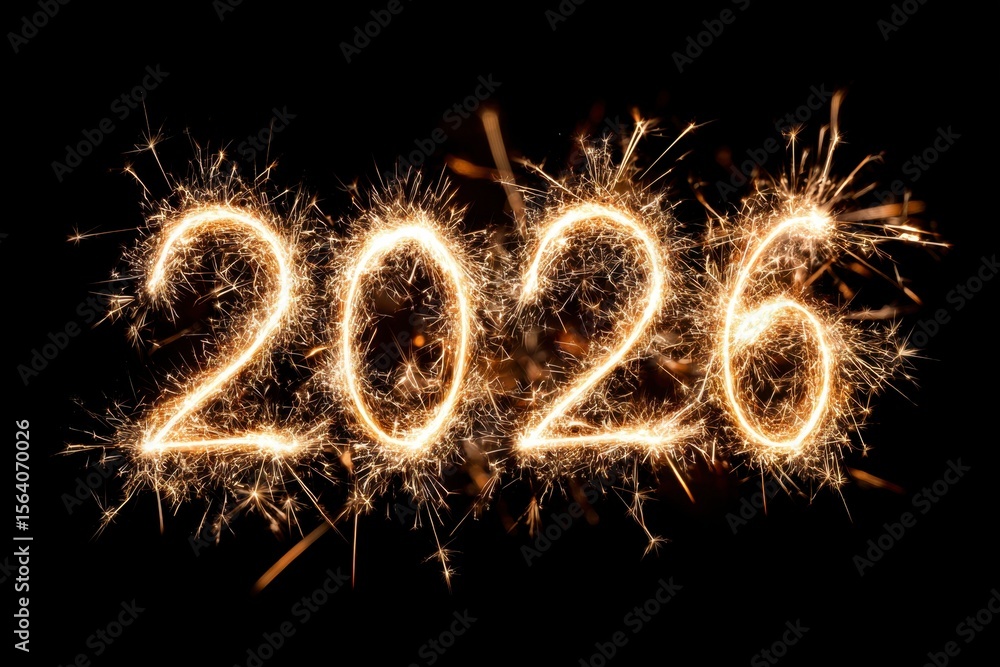 Sparkling 2026: A Festive New Year's Eve Light Painting Sparkling 2026: A Festive New Year's Eve Light Painting