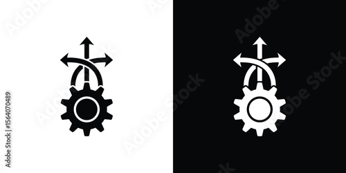 Flexibility icon silhouette vector in black colors. flat symbol logo design style