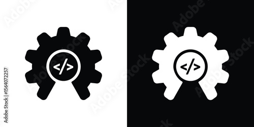 Open source icon silhouette vector in black colors. flat symbol logo design style