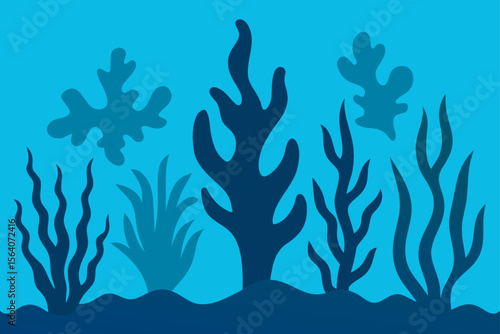 vector illustration of a coral reef