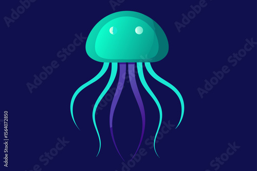 jellyfish on black background
