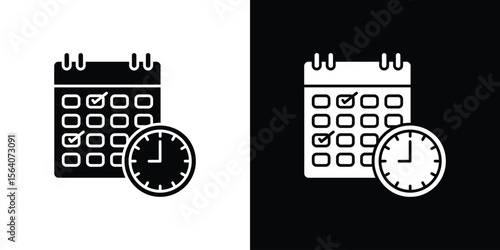 Reservation icon silhouette vector in black colors. flat symbol logo design style