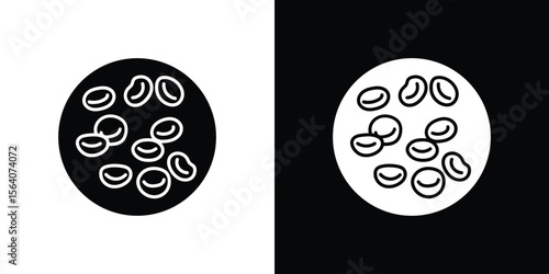 Thalassaemia icon silhouette vector in black colors. flat symbol logo design style