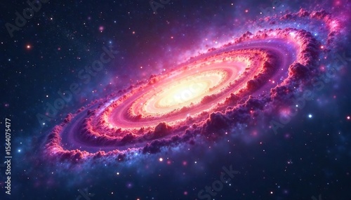 Andromeda Galaxy Ethereal Nebula Swirls in Deep Space, Cosmic Dust and Starlight Illuminate a Dreamlike Celestial Tapestry of Vibrant Colors and Otherworldly Textures.