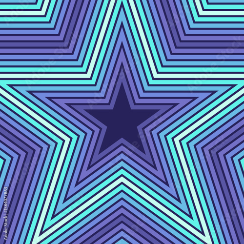 Retro abstract minimalistic concentric stars background, colourful purple and blue tones concentric star lines, wireframes and outlines, neon energy vibration in space wallpaper