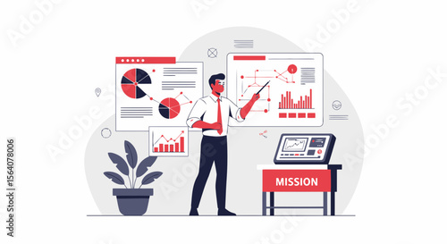 Analyzing Corporate Performance Presentation with Data Visualization and Charts