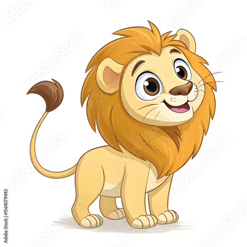 lion cartoon isolated on white