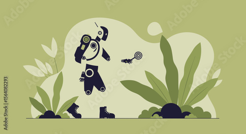 Lost Astronaut Floating Amidst Greenery Anomaly Of Bot In Boreal Biome