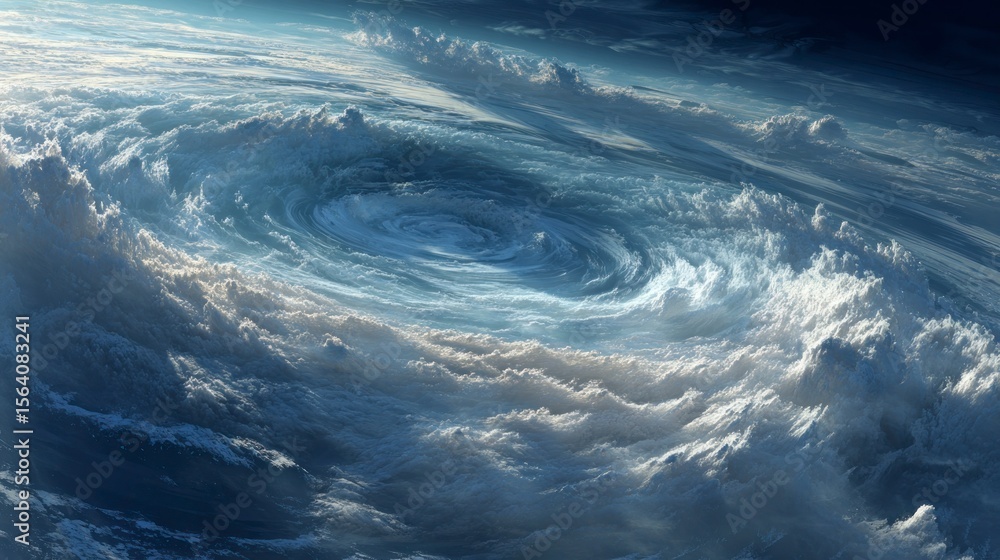 Fototapeta premium Stormy cloud vortex overhead