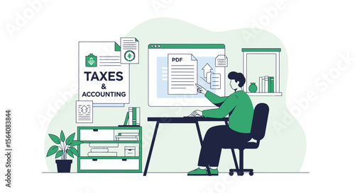 Preparing Taxes And Analyzing Financial Data With Accounting Software At Home