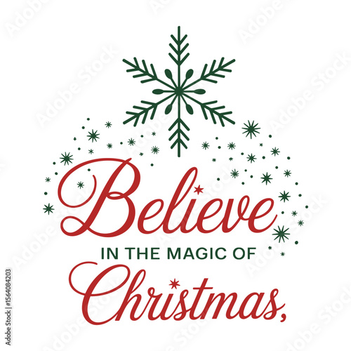 believe in the magic of christmas t shirt design 2