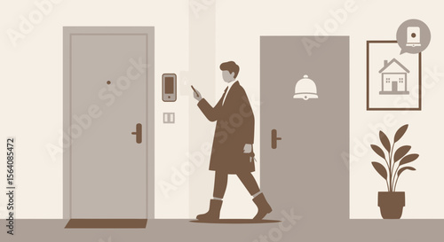 Smart Apartment Building Intercom And Keyless Entry System Access Technology