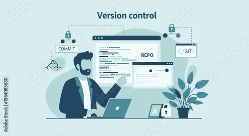 Software Developers Using Version Control System For Collaborative Workflows
