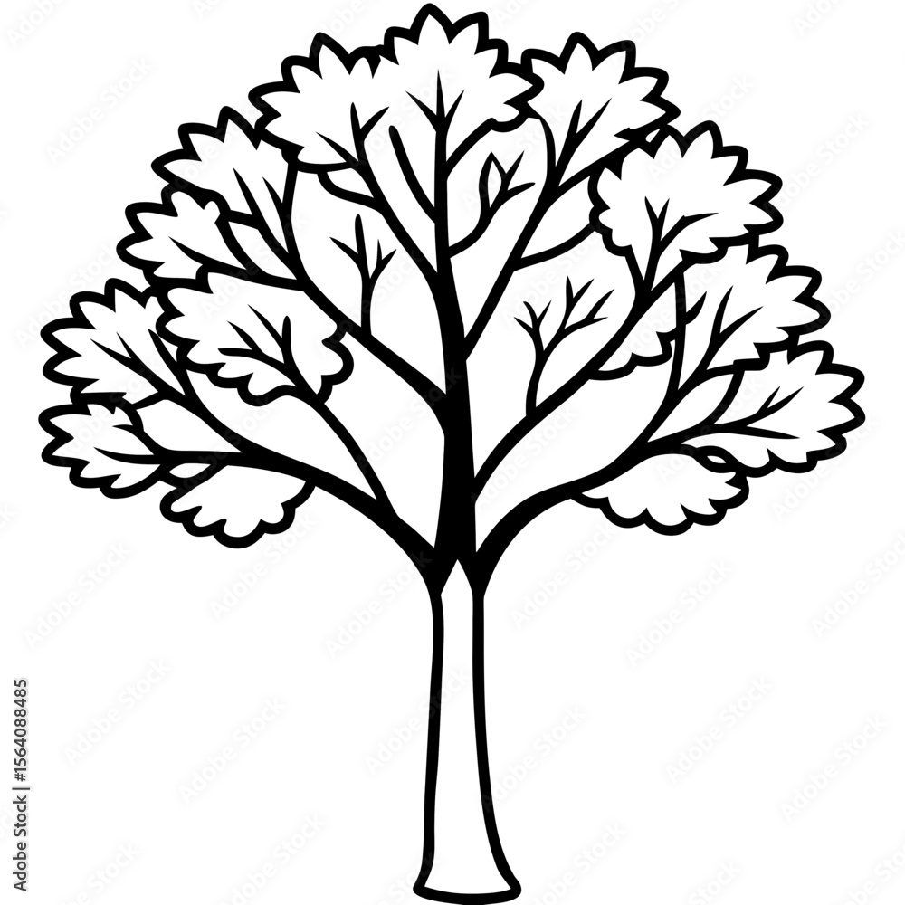 Spring Tree Icon Seasonal Vector Illustration for Springtime Designs Spring Tree Icon Seasonal Vector Illustration for Springtime Designs