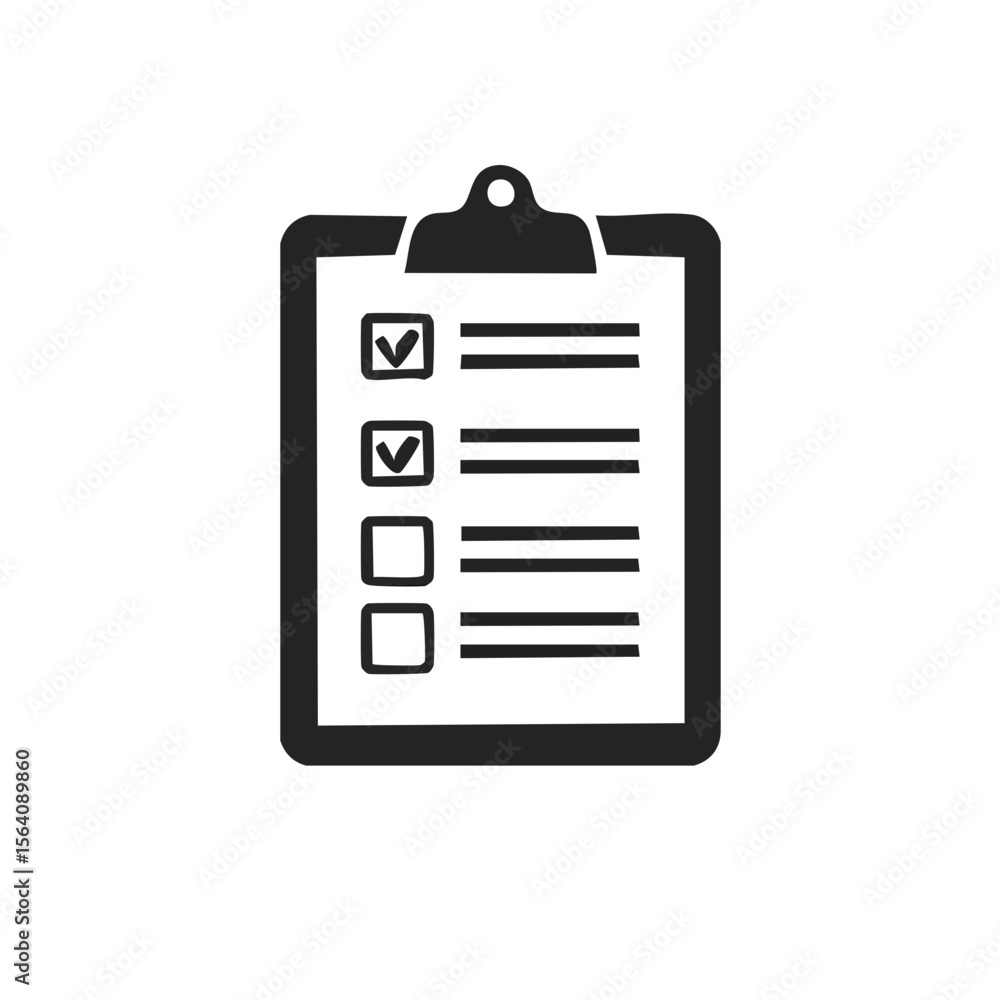Clipboard Checklist with Checkmarks Icon for Task Management and To Do Lists in Planning and Organizing Processes Clipboard Checklist with Checkmarks Icon for Task Management and To Do Lists in Planning and Organizing Processes