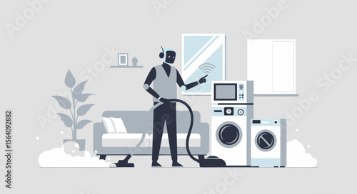 Automated Home Management Robot Domestic Assistance Smart Appliance Technology